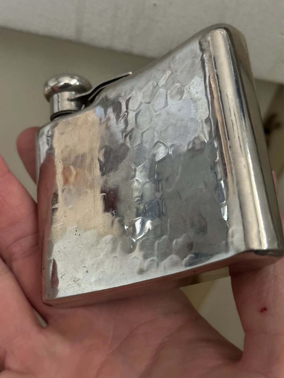 Antique boot flask half size slightly unique - photo 2