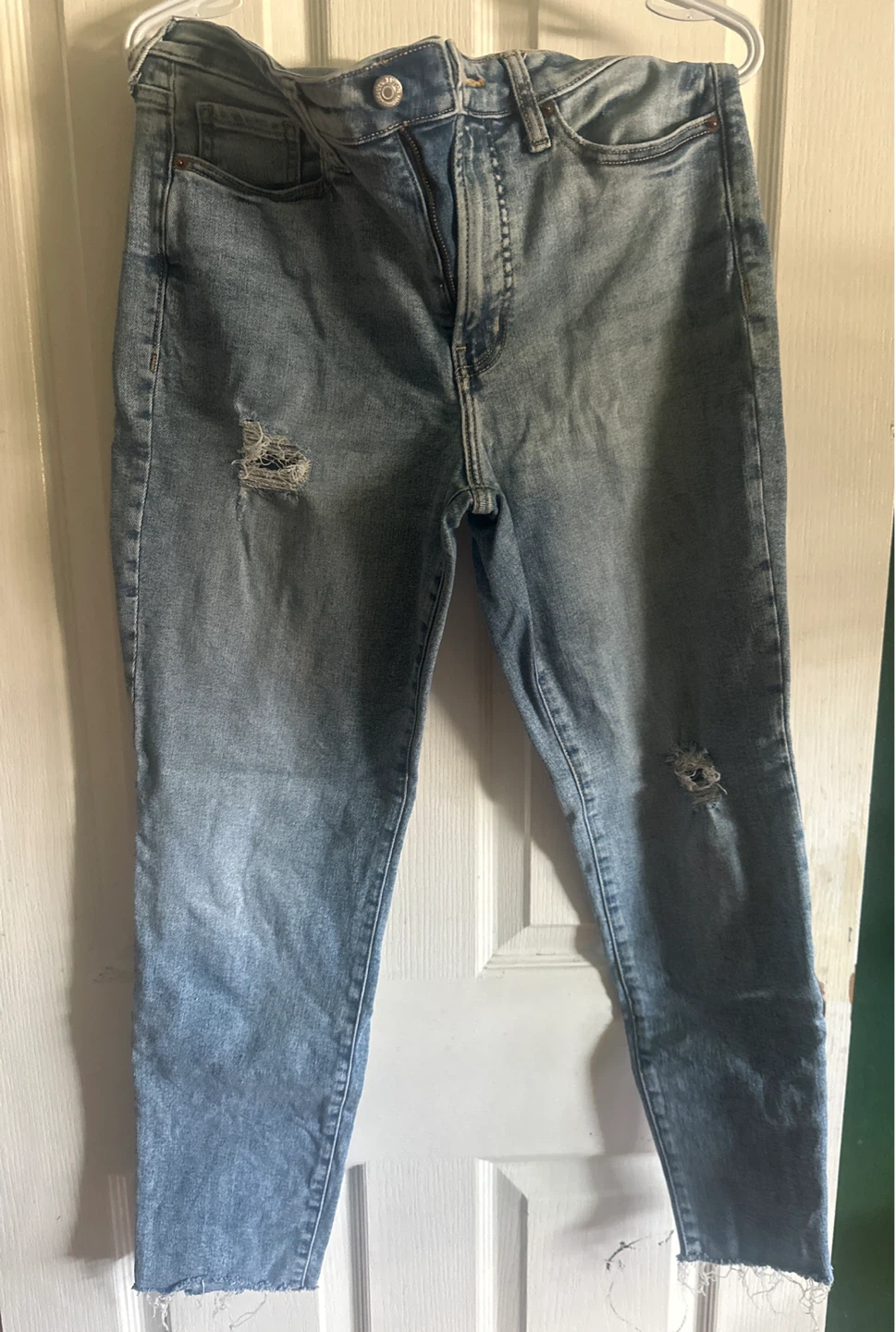 Light Wash Distressed Denim Jeans