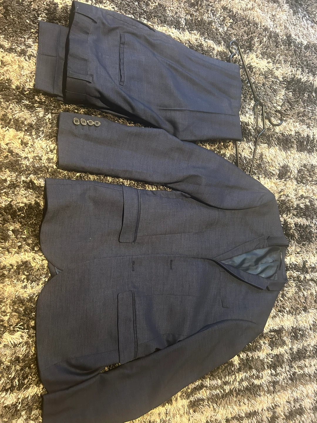 H&M Skinny Fit Suit - Navy Blue