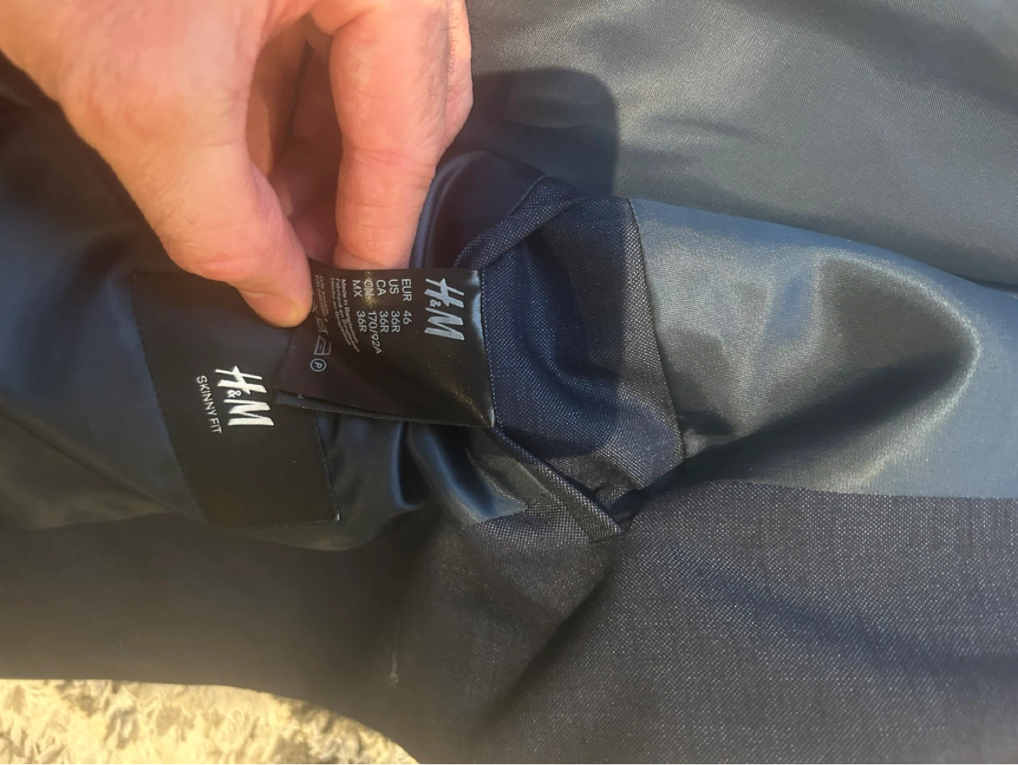 H&M Skinny Fit Suit - Navy Blue - photo 3