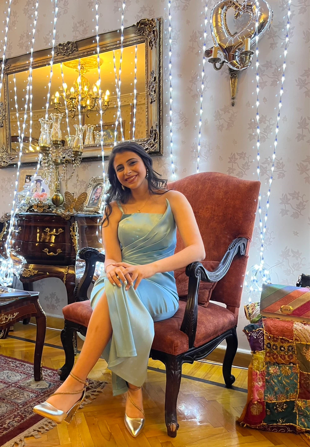 Teal Ruched Custom Events Dress