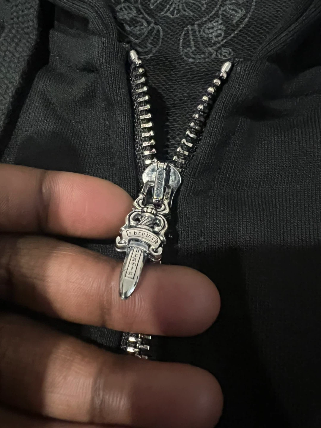 Chrome Hearts Black Zip Hoodie - photo 4