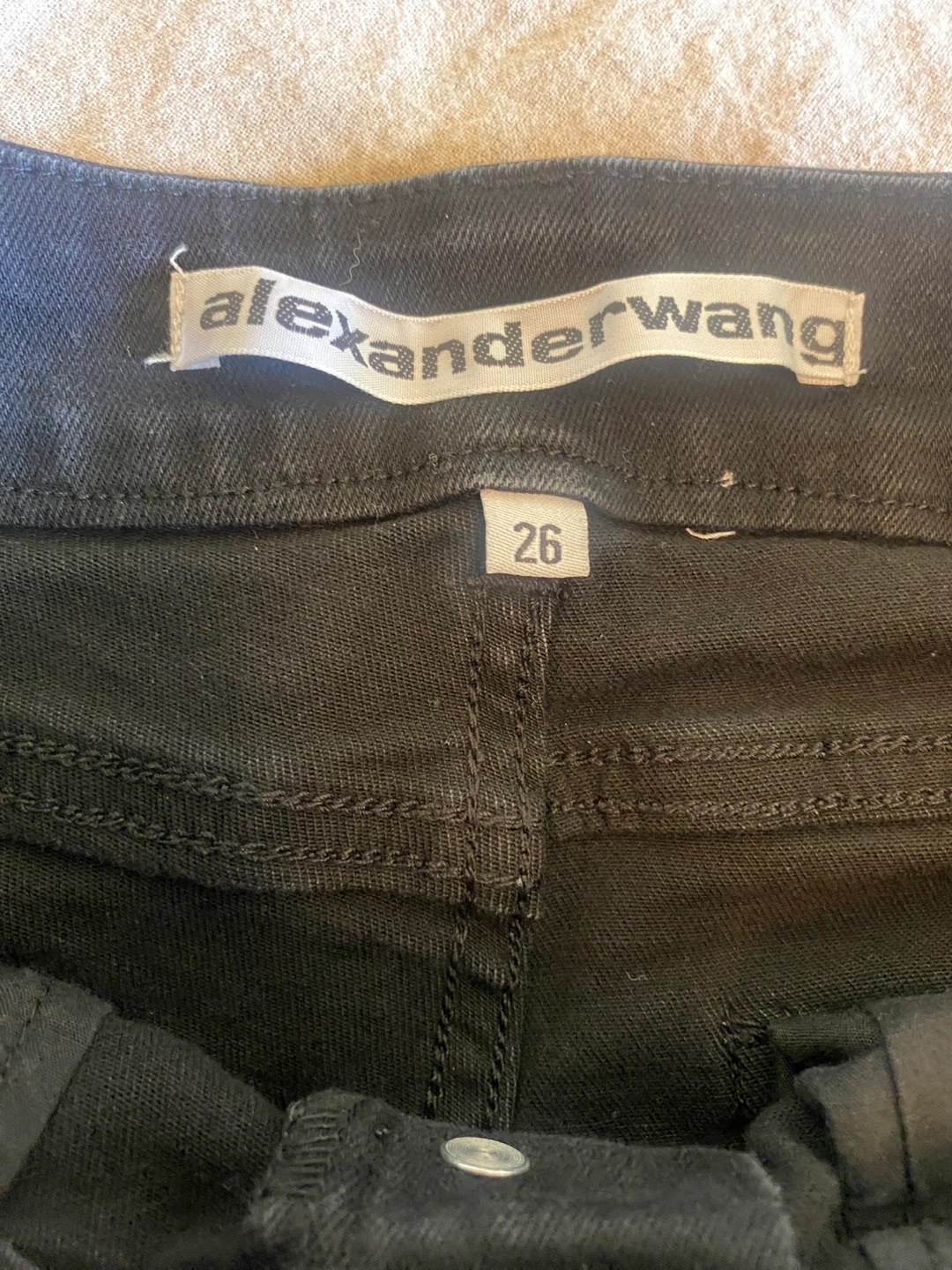 Alexander Wang Black Button-Fly Jeans Size 26 - photo 3