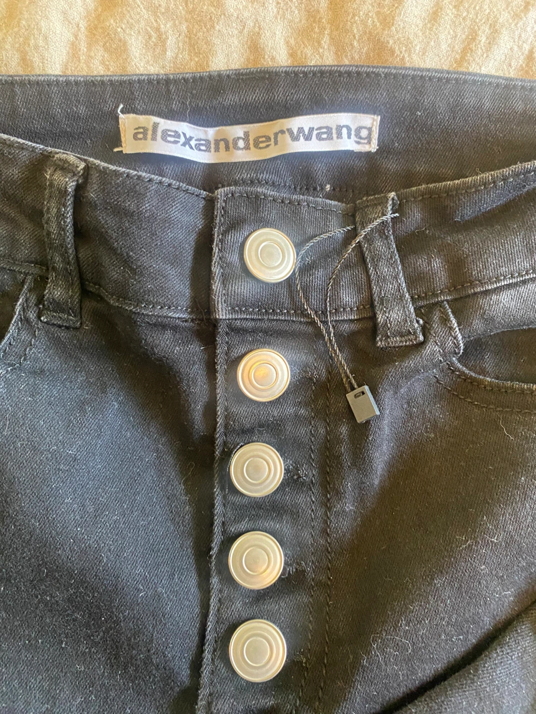 Alexander Wang Black Button-Fly Jeans Size 26 - photo 2