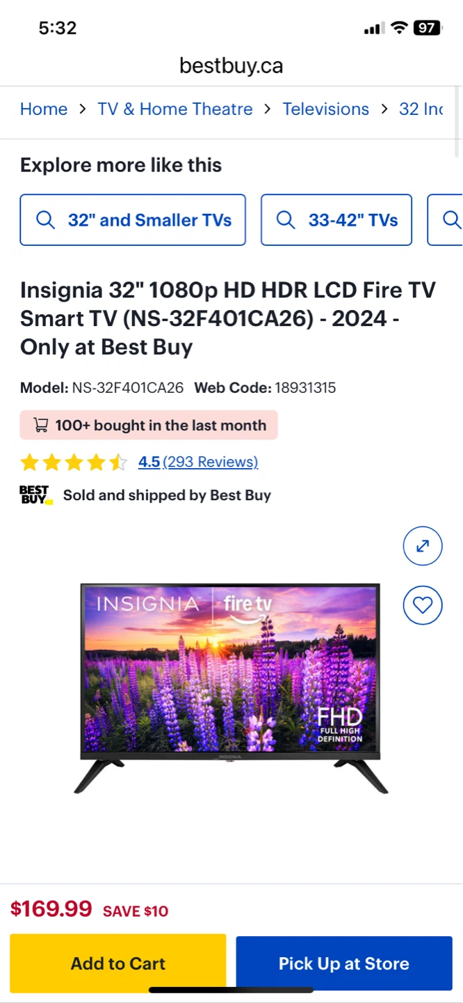 Insignia 32" FHD LED Fire TV - photo 4