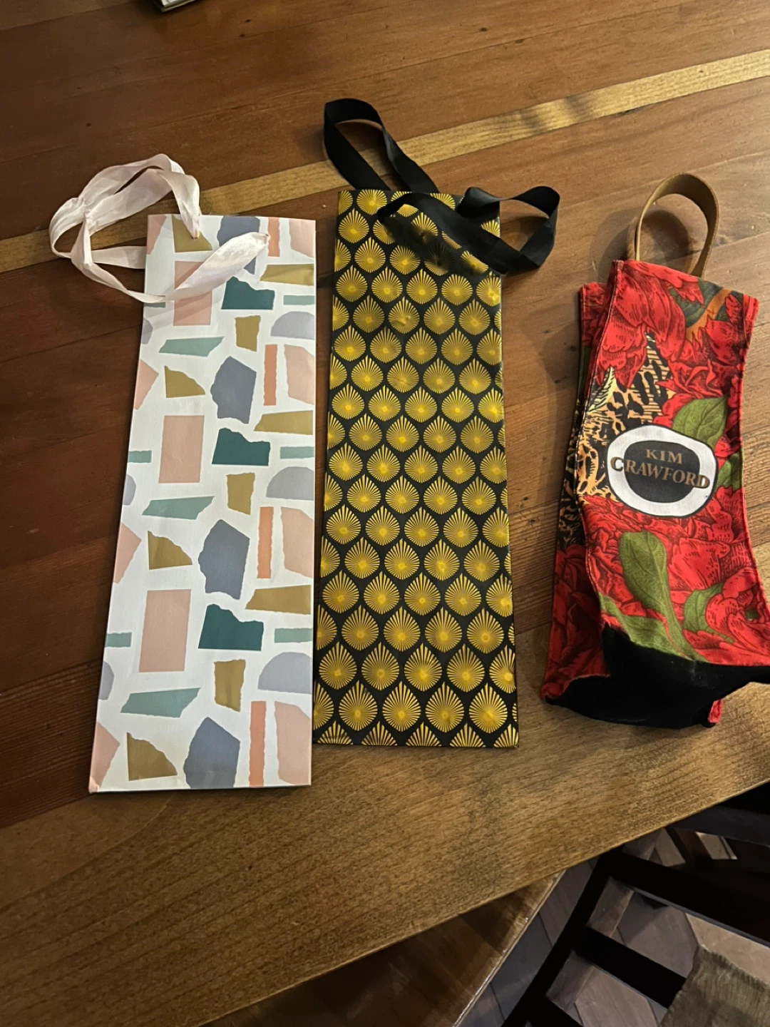 Set of 3 Wine Gift Bags