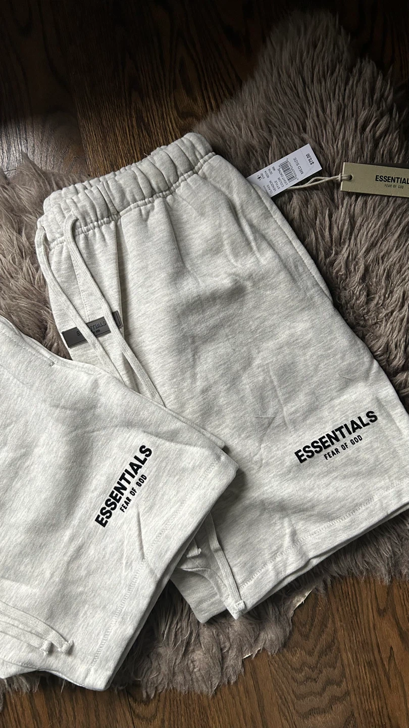 ESSENTIALS Light Oatmeal Fear of God Men's shorts
