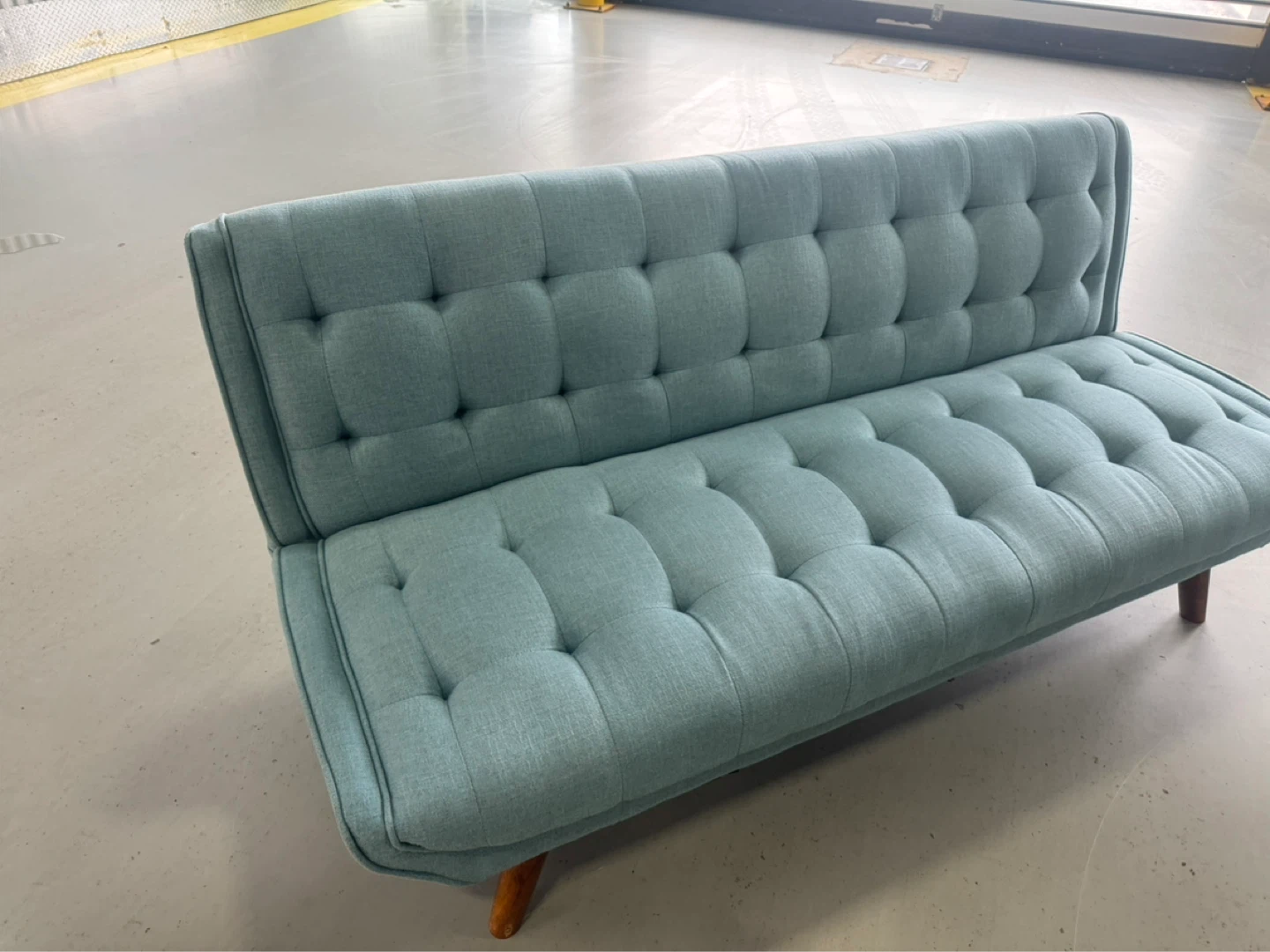 Structube Light Blue Tufted Sofa Bed - photo 2