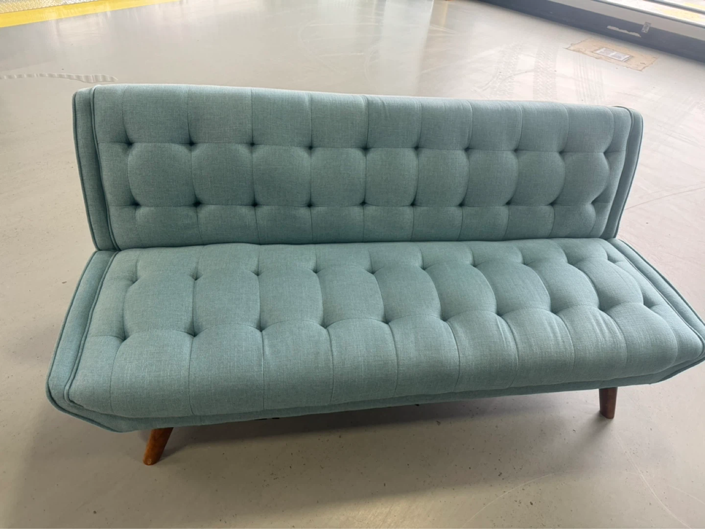 Structube Light Blue Tufted Sofa Bed - photo 3