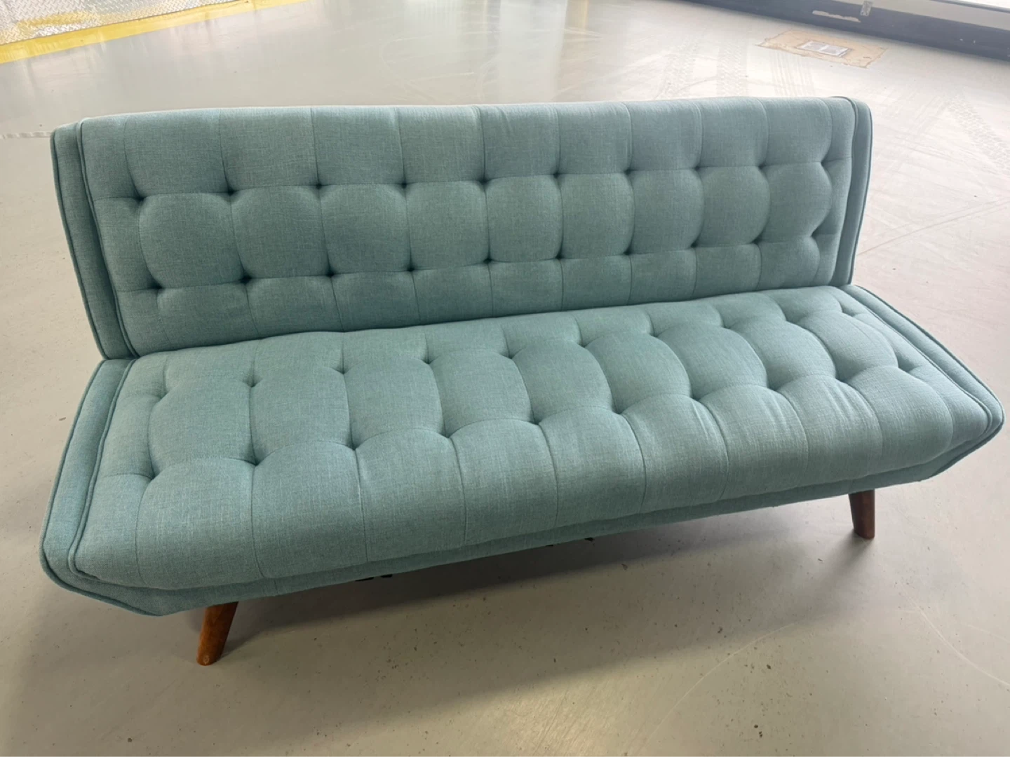 Structube Light Blue Tufted Sofa Bed
