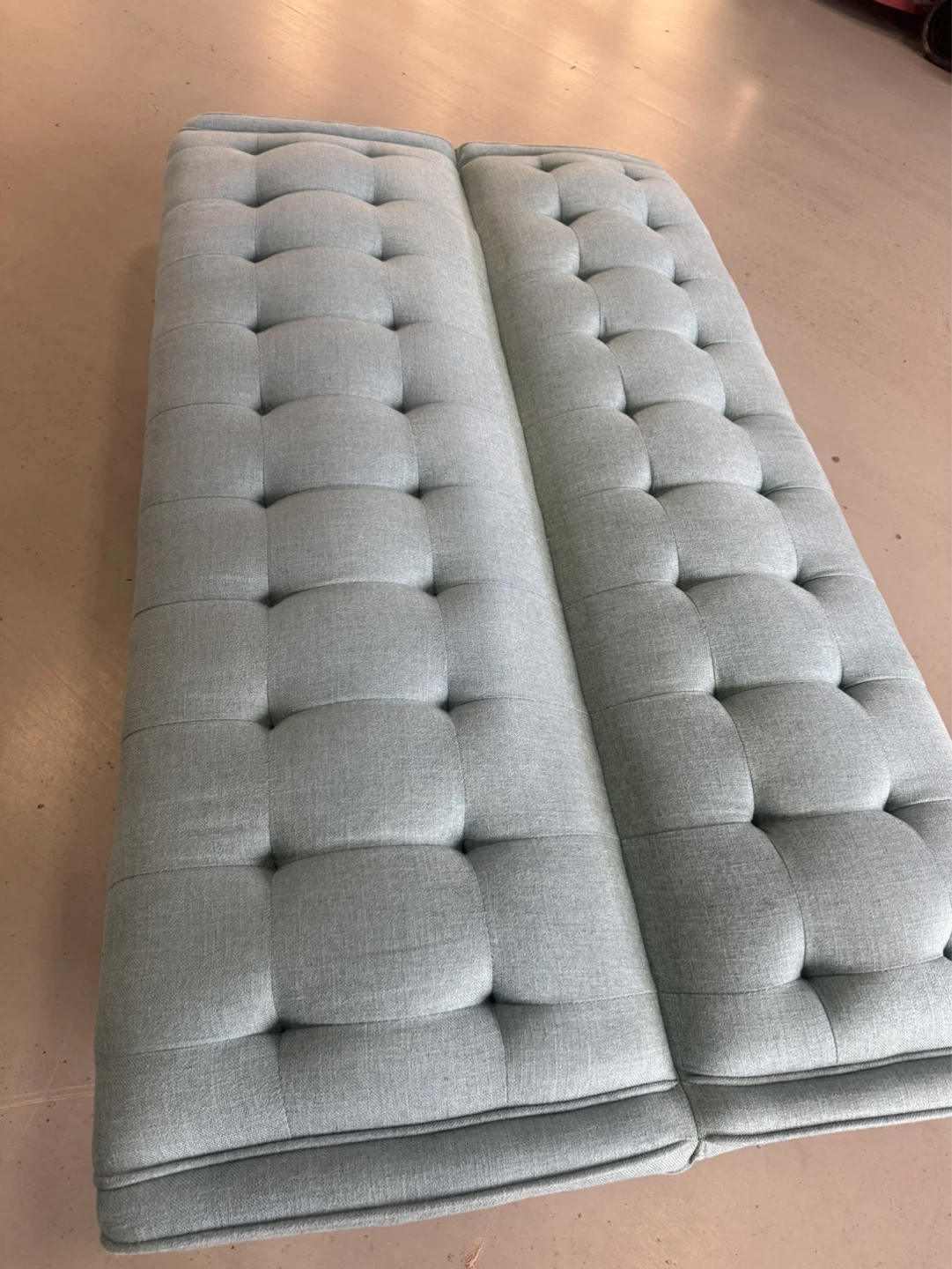 Structube Light Blue Tufted Sofa Bed - photo 4