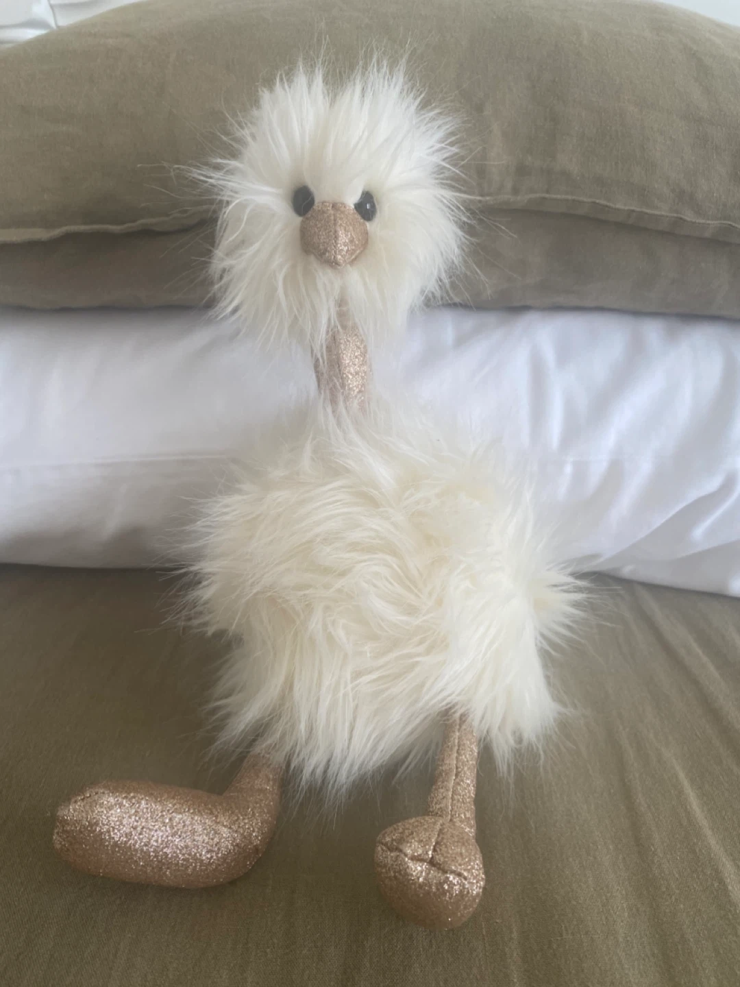 Jellycat Gold and Glitter Ostrich