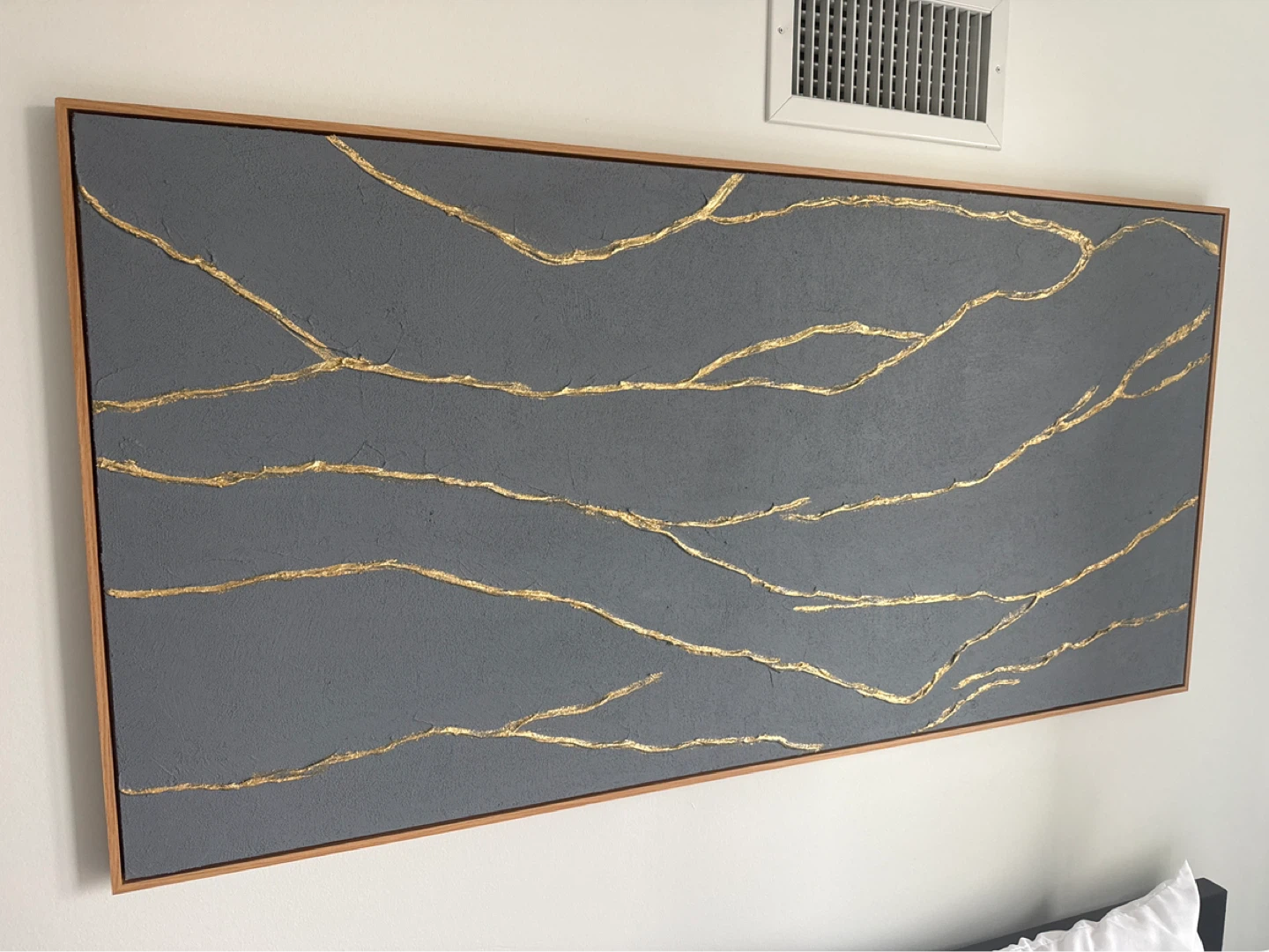 Textured Wall Art with Gold Veins