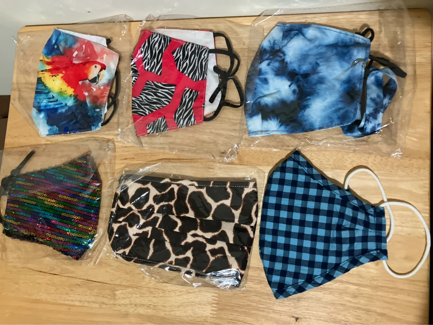 Assorted Fashion Face Masks (price of each)