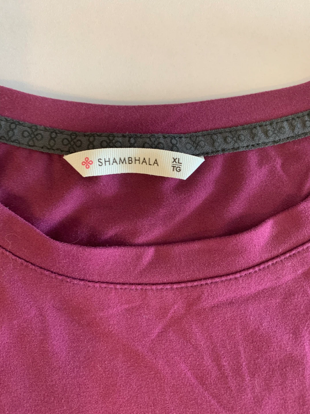 Shambhala Women's Burgundy Ruched T-Shirt - XL #freecycle - photo 2
