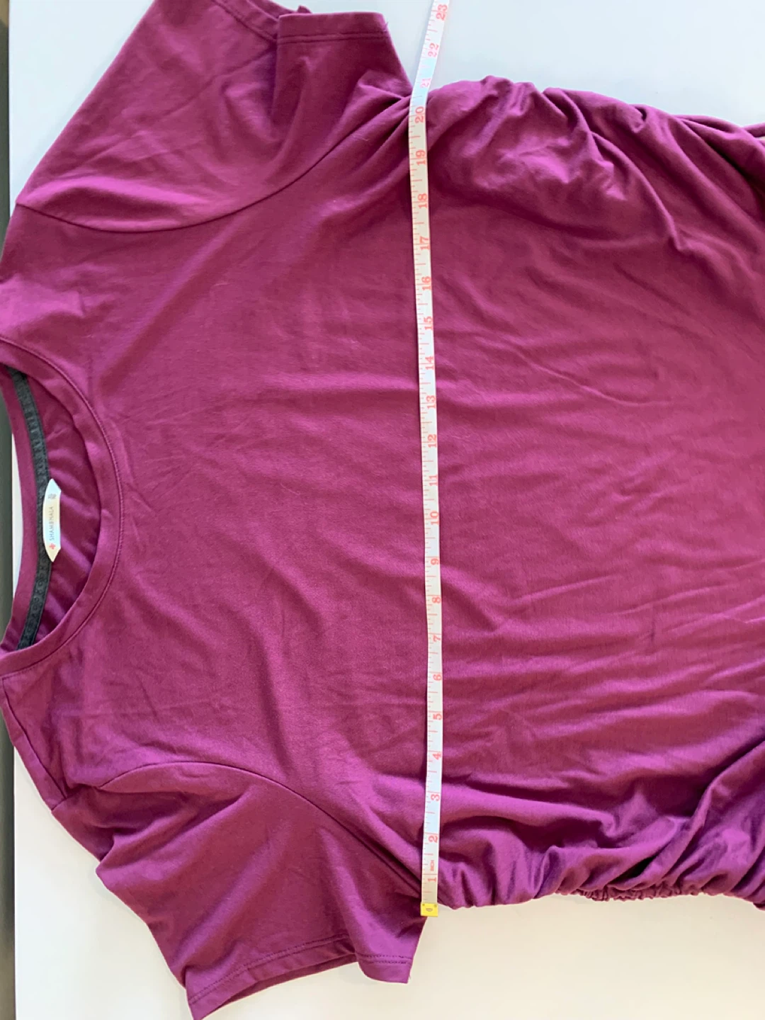 Shambhala Women's Burgundy Ruched T-Shirt - XL #freecycle - photo 4