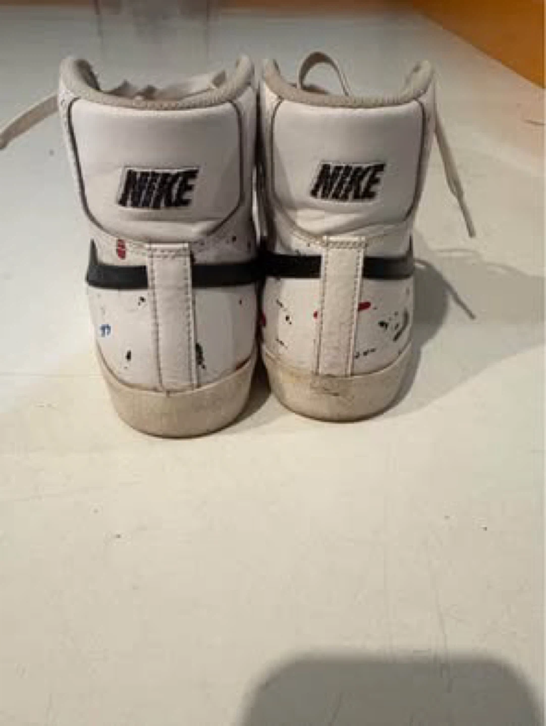 Nike Blazer Mid (Big Kids' Size 6Y) White Paint Splatter - photo 2