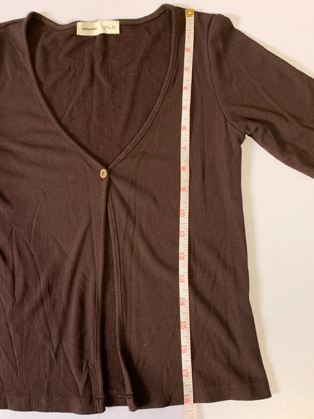 Hello Yushute Ribbed Cardigan - Brown - XL #freecycle - photo 5