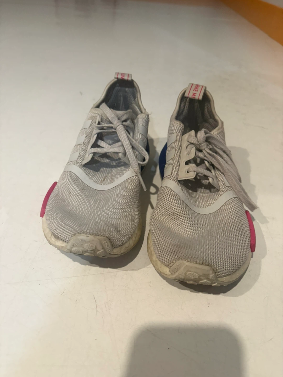 Adidas NMD R1 Grey Pink Blue Shoes