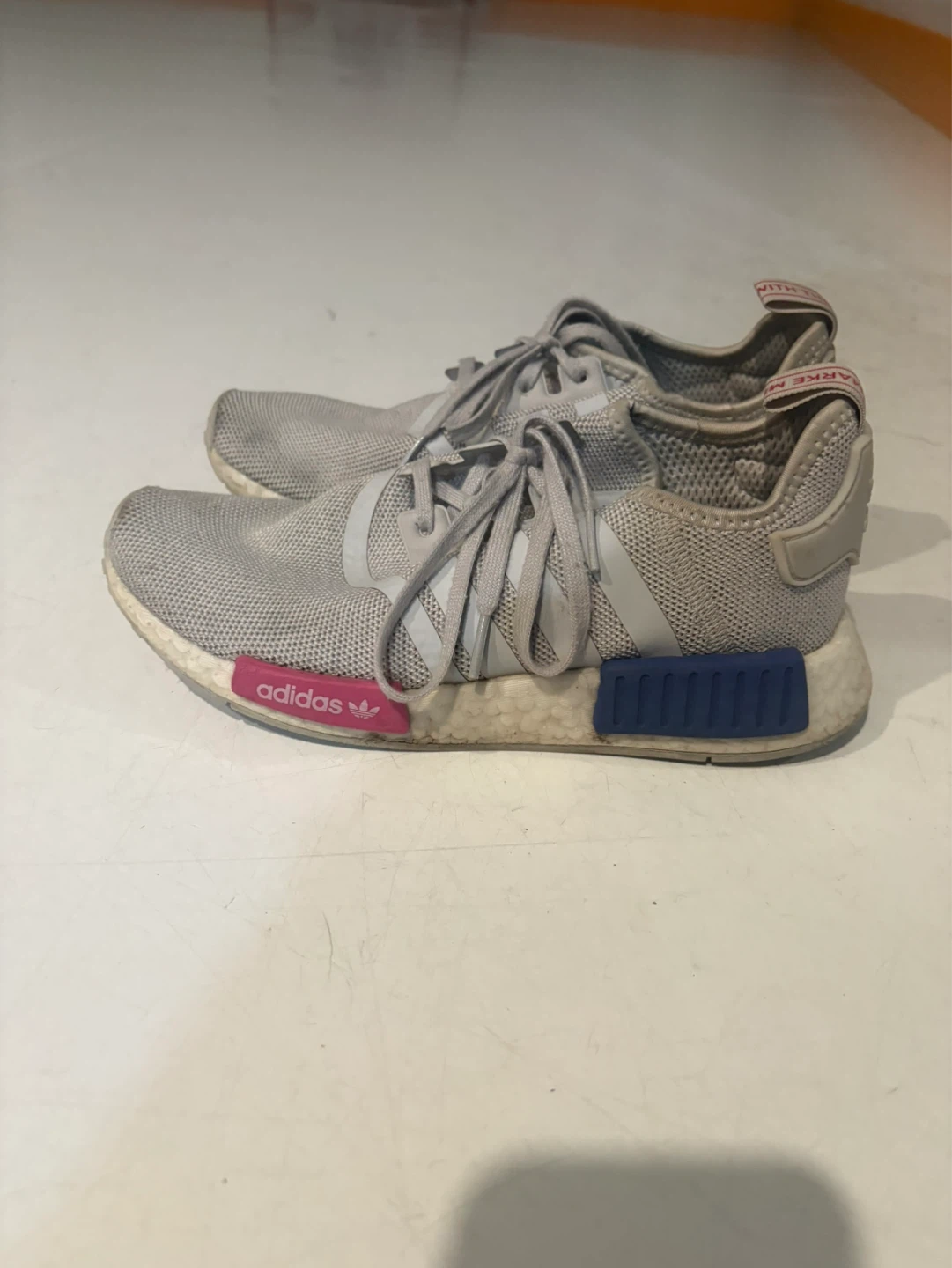 Adidas NMD R1 Grey Pink Blue Shoes - photo 2