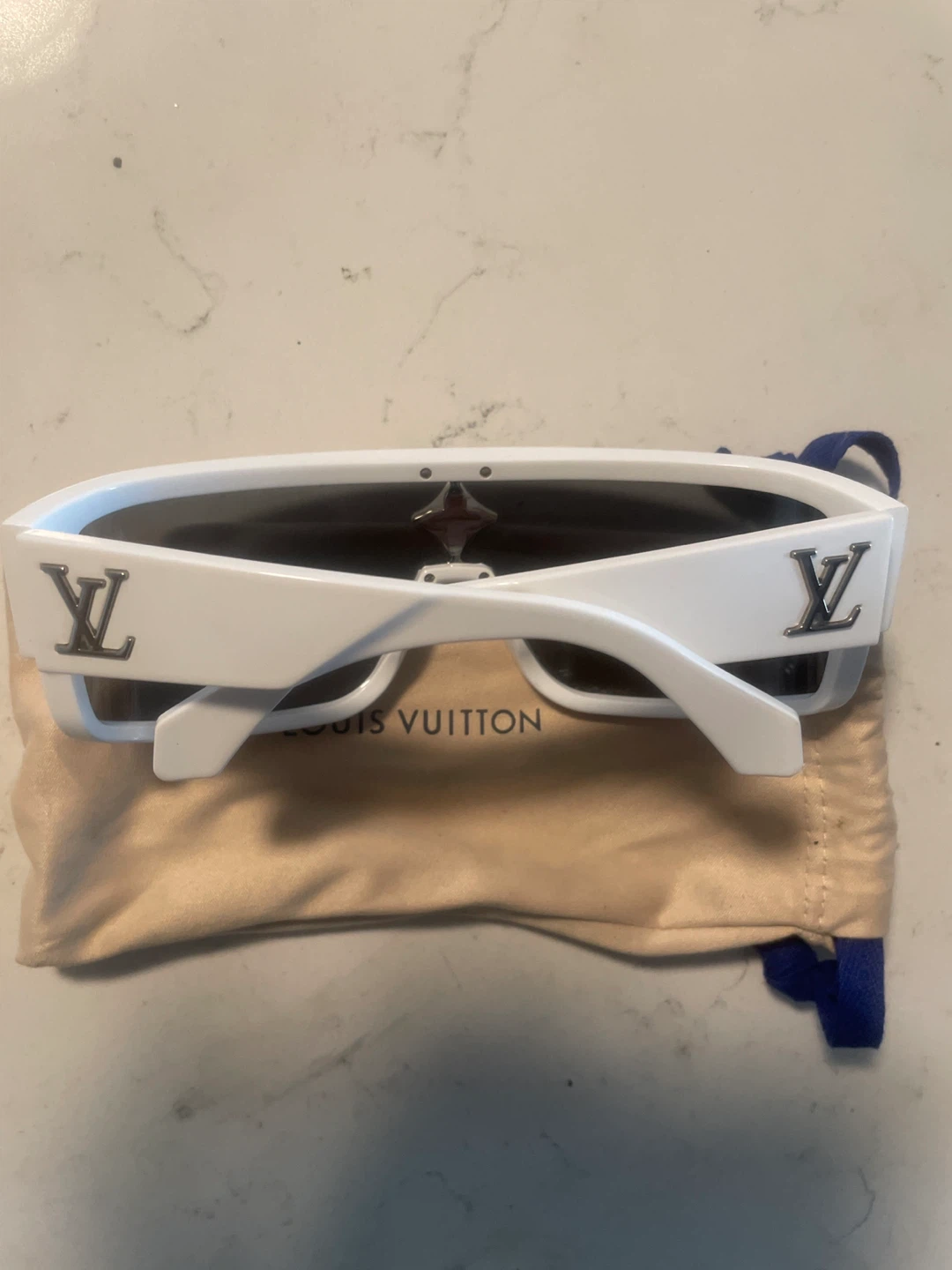 Louis Vuitton WHITE Cyclops Mask Sunglasses - photo 2