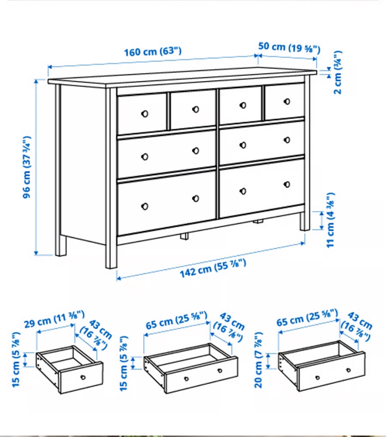IKEA HEMNES 8 Drawer Dresser (CAN DELIVER) - photo 2