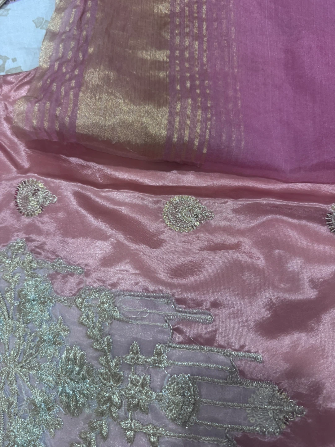 Pink Embroidered Kurti Shalwar Kameez Dupata Pakistani - photo 3