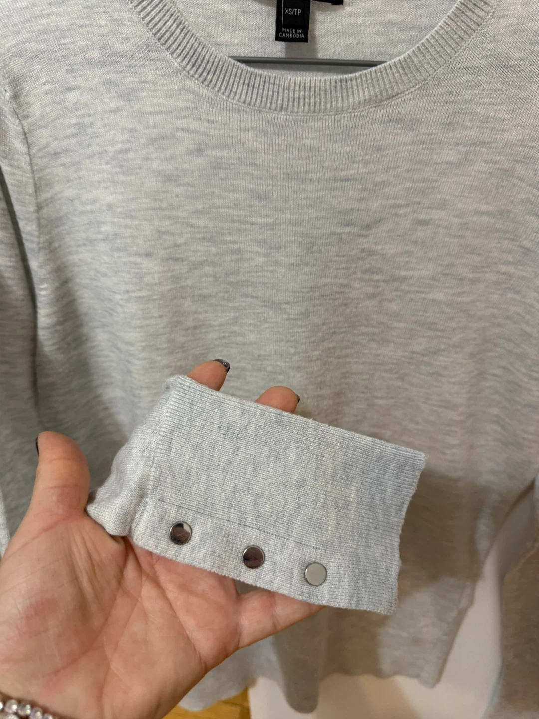 RW&CO. Grey Puff Sleeve Sweater - XS - photo 4