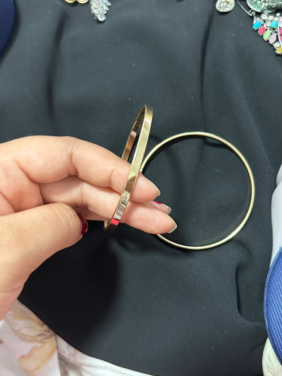 Large Gold Hoop Earrings - photo 2