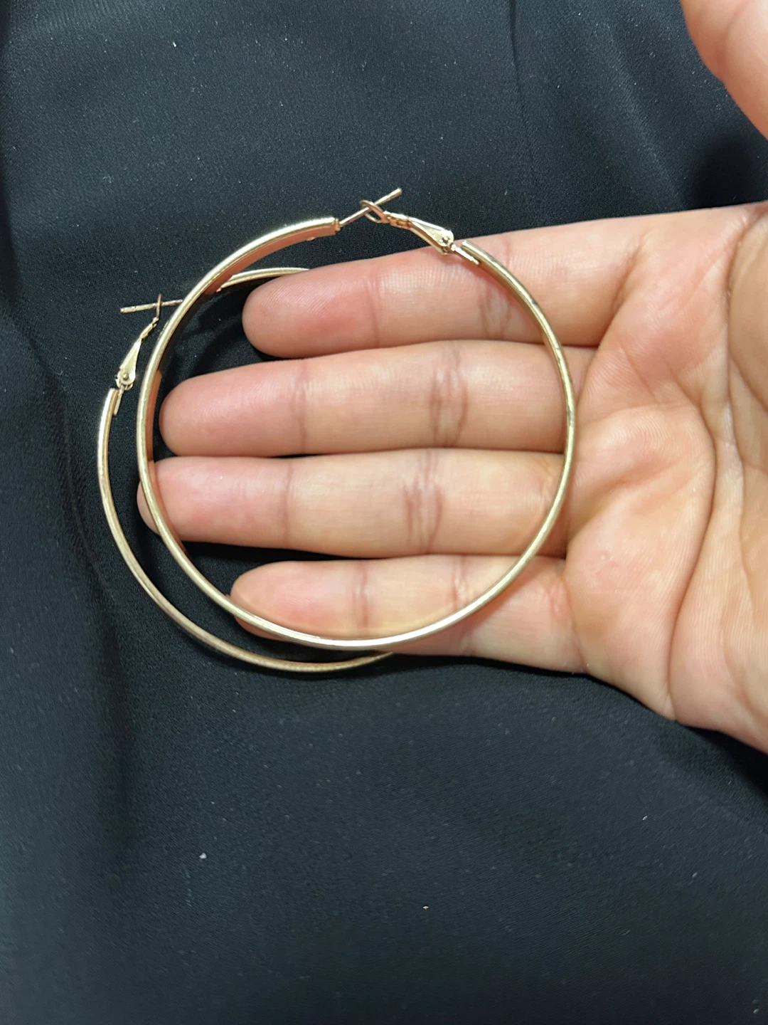 Large Gold Hoop Earrings - photo 4
