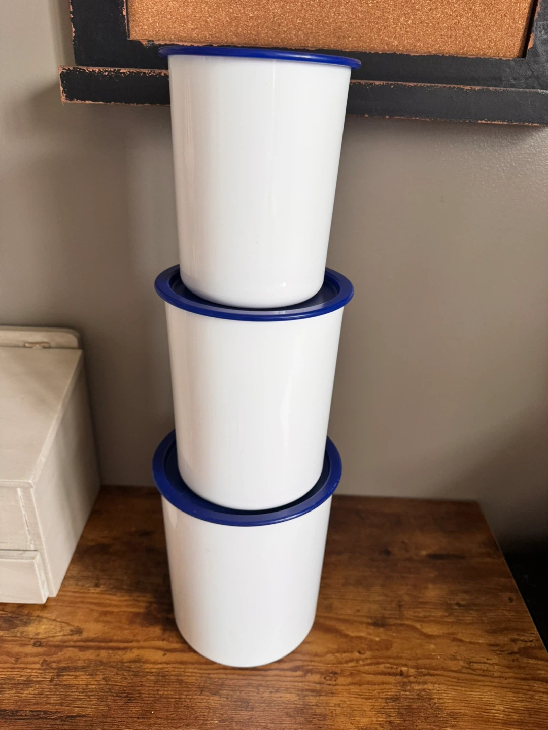 3 Piece Canister Set with Blue Lids - photo 3
