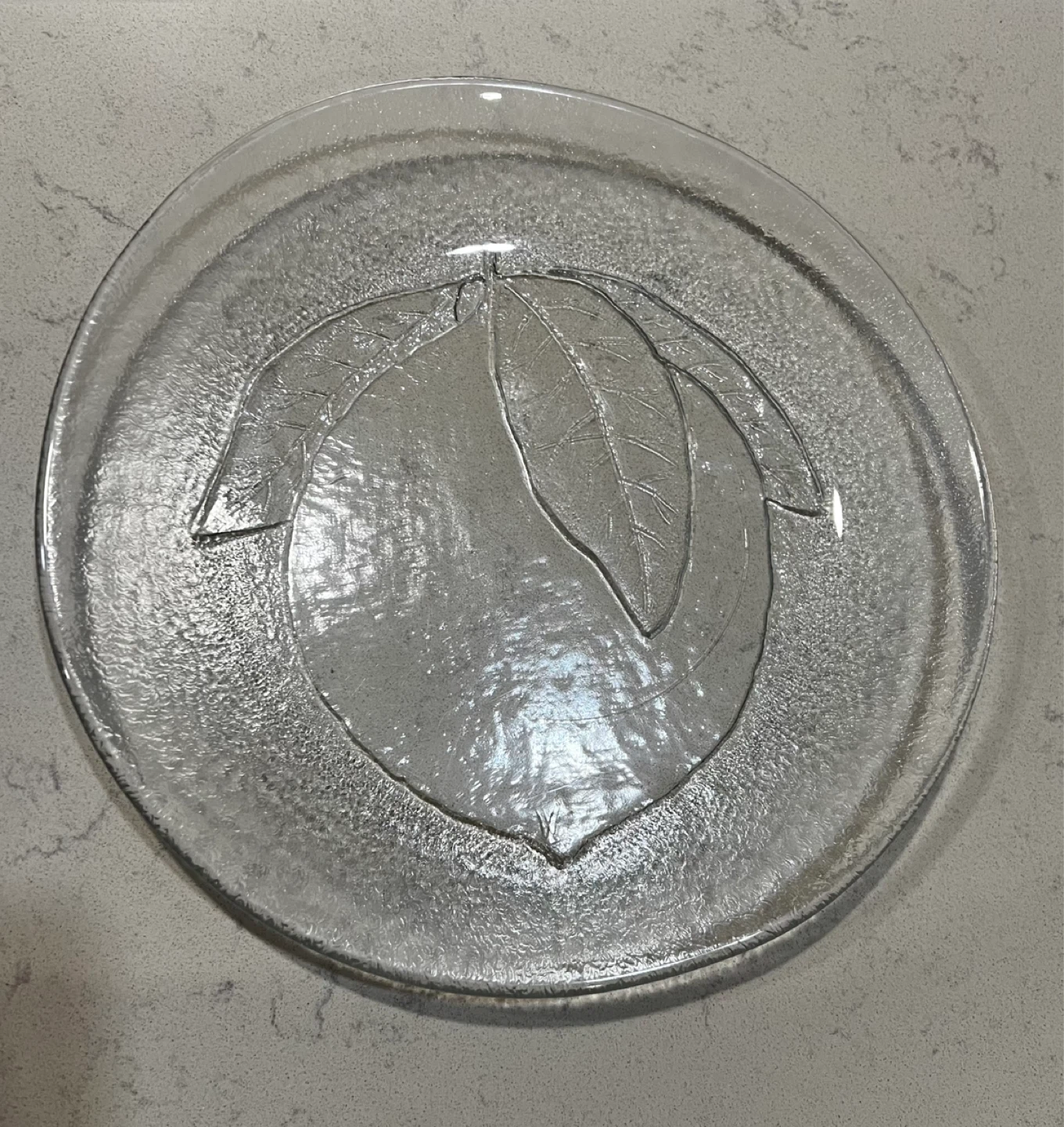 Peach Embossed Plate