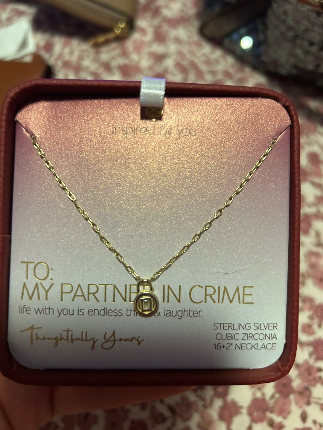 14k gold-plated on Sterling Silver with CZ  Necklace
