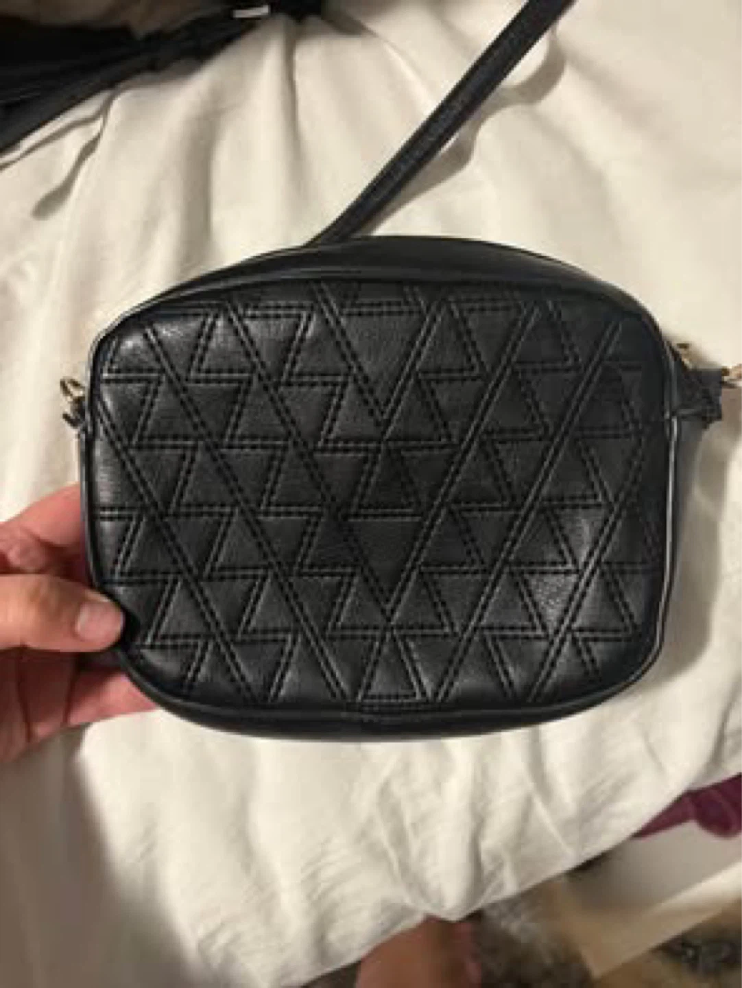 Steve Madden Black Quilted Crossbody Bag
