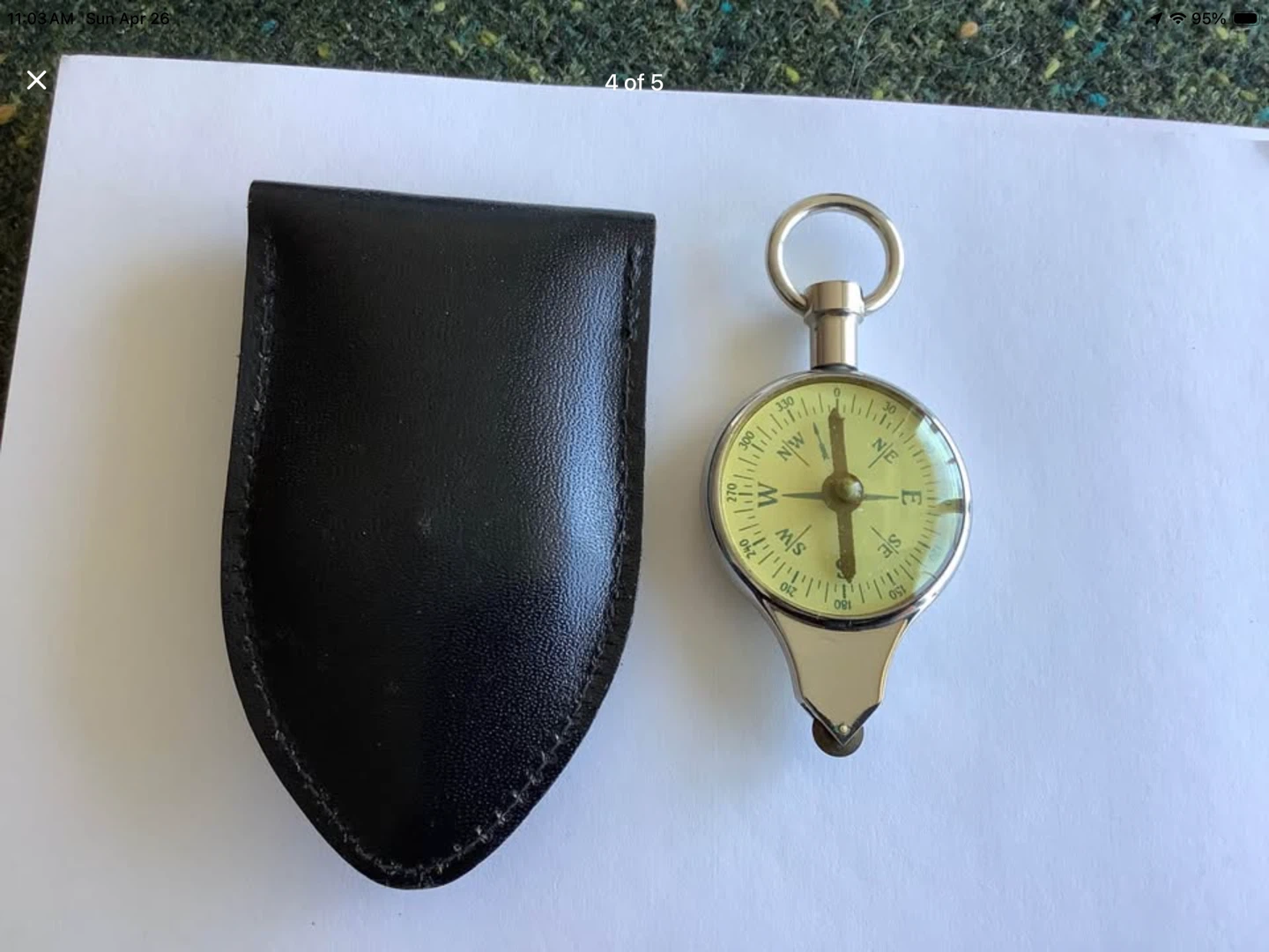 Vt German Md Chrome & Glass Opisometer w Original Leather Case 🐞 - photo 4