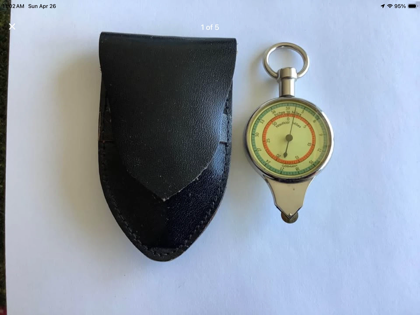 Vt German Md Chrome & Glass Opisometer w Original Leather Case 🐞