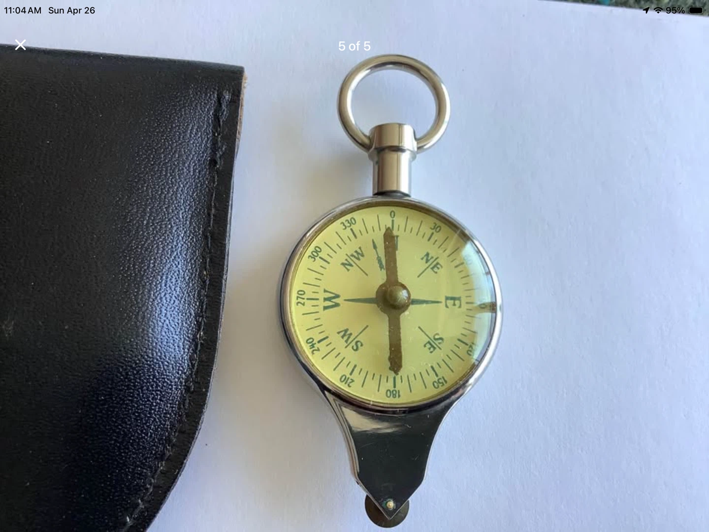 Vt German Md Chrome & Glass Opisometer w Original Leather Case 🐞 - photo 5