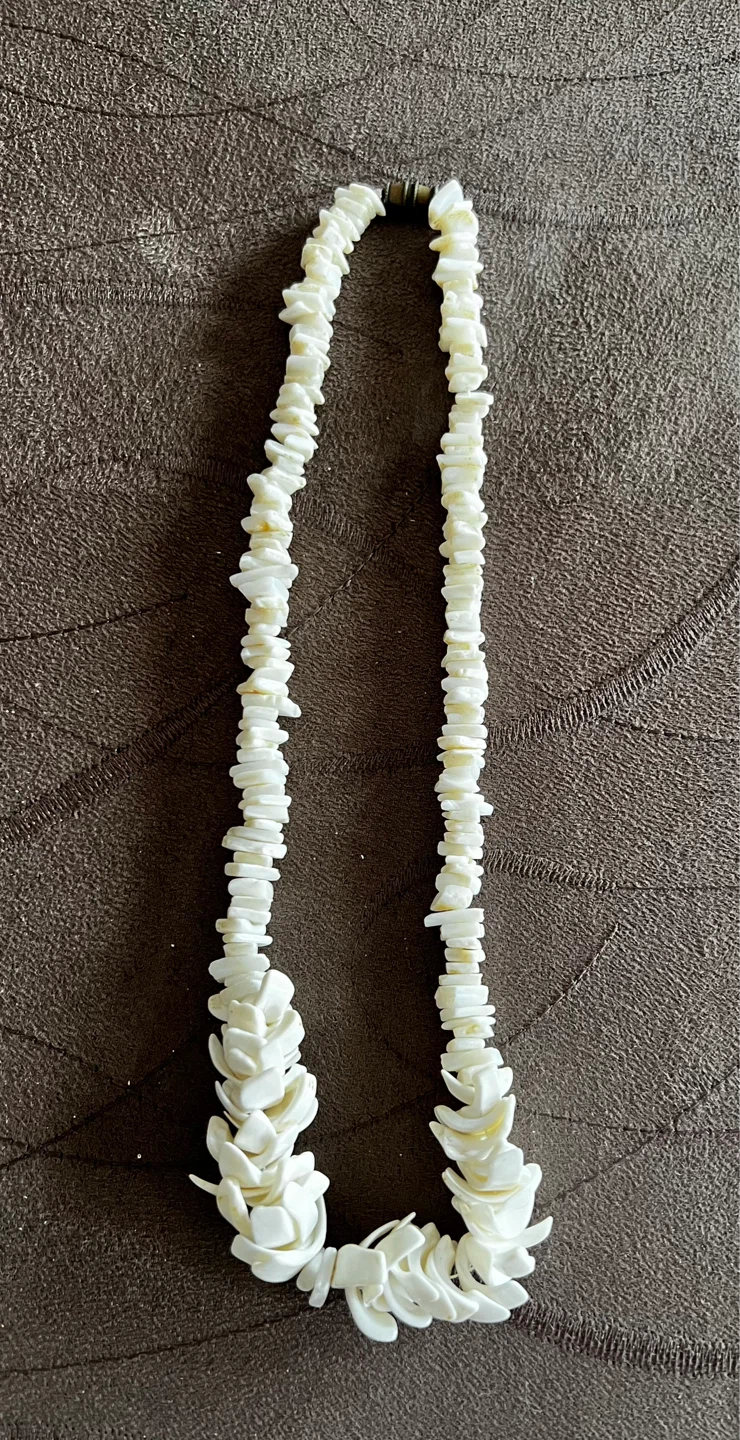 Vintage White Puka Shell Necklace
