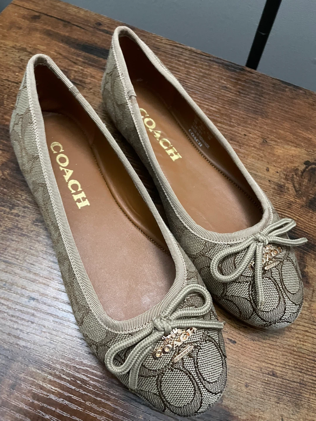 Coach Signature Ballet Flats Size 6.5
