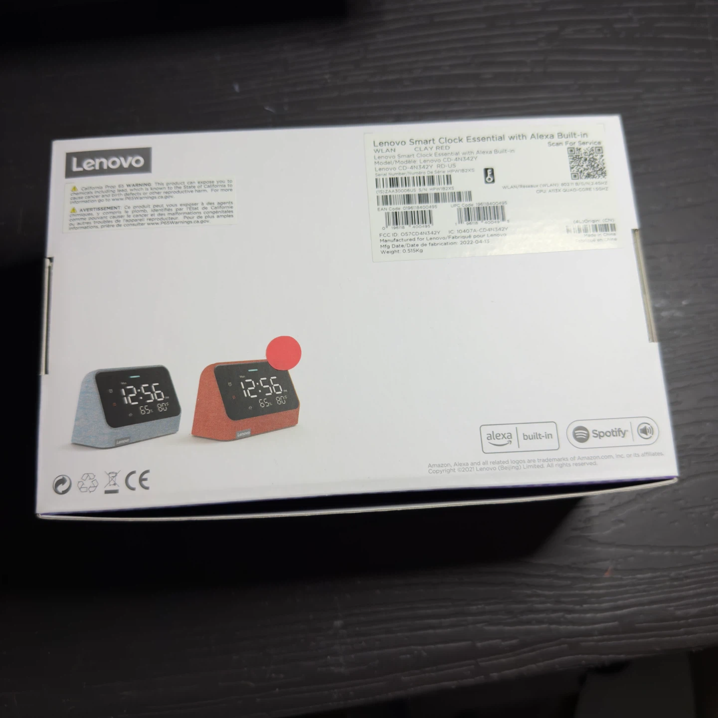 Lenovo Smart Clock Essential with Alexa Built-in - photo 3