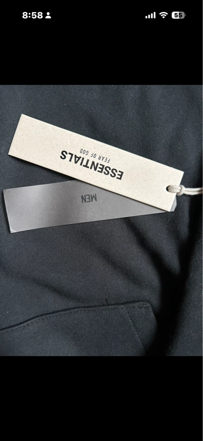 Fear of God Essentials Hoodie - Black - photo 3