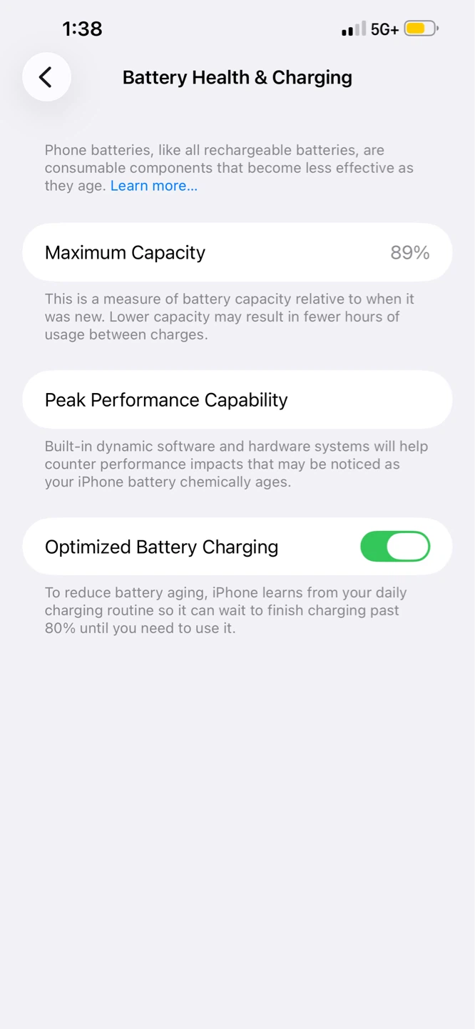 I phone 14 plus battery 89 percentage - photo 2