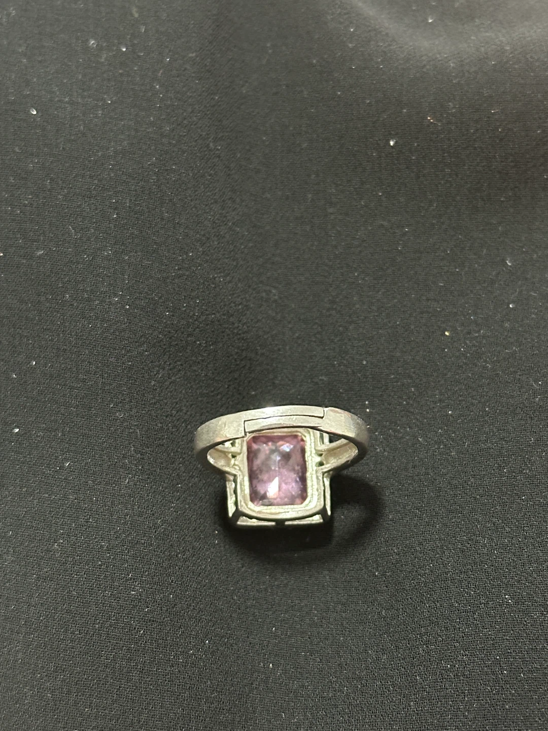 Pink Gemstone Ring with Silver Band - photo 3