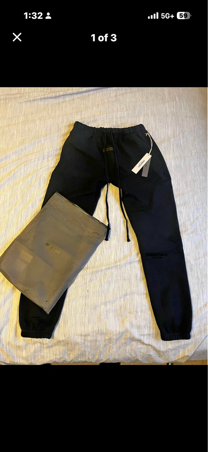 Black Fear of God Essentials Sweatpants
