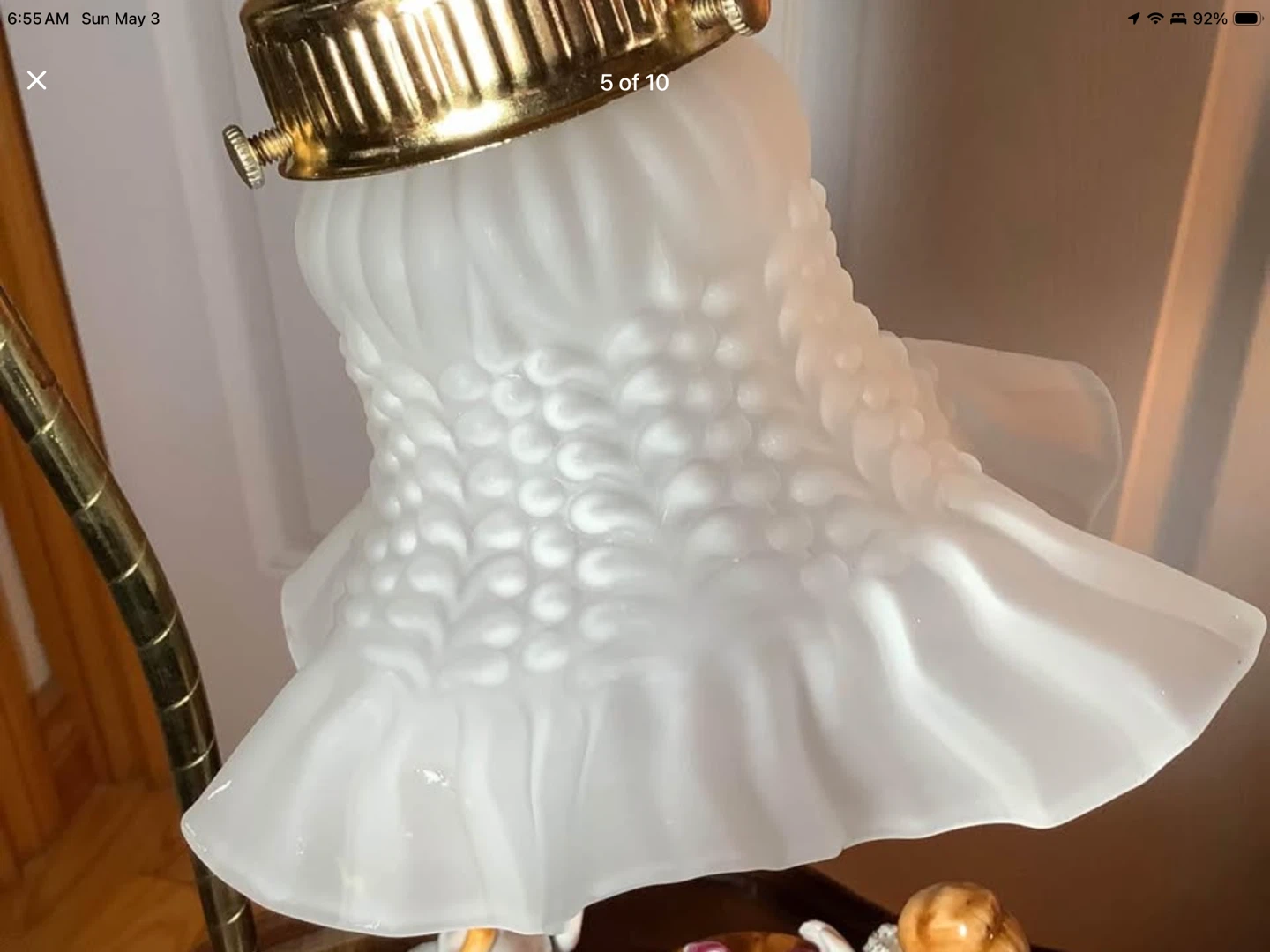 Ant/Victorian Meissen Style Porcelain Lamp on a Marble Base 🐞 - photo 5