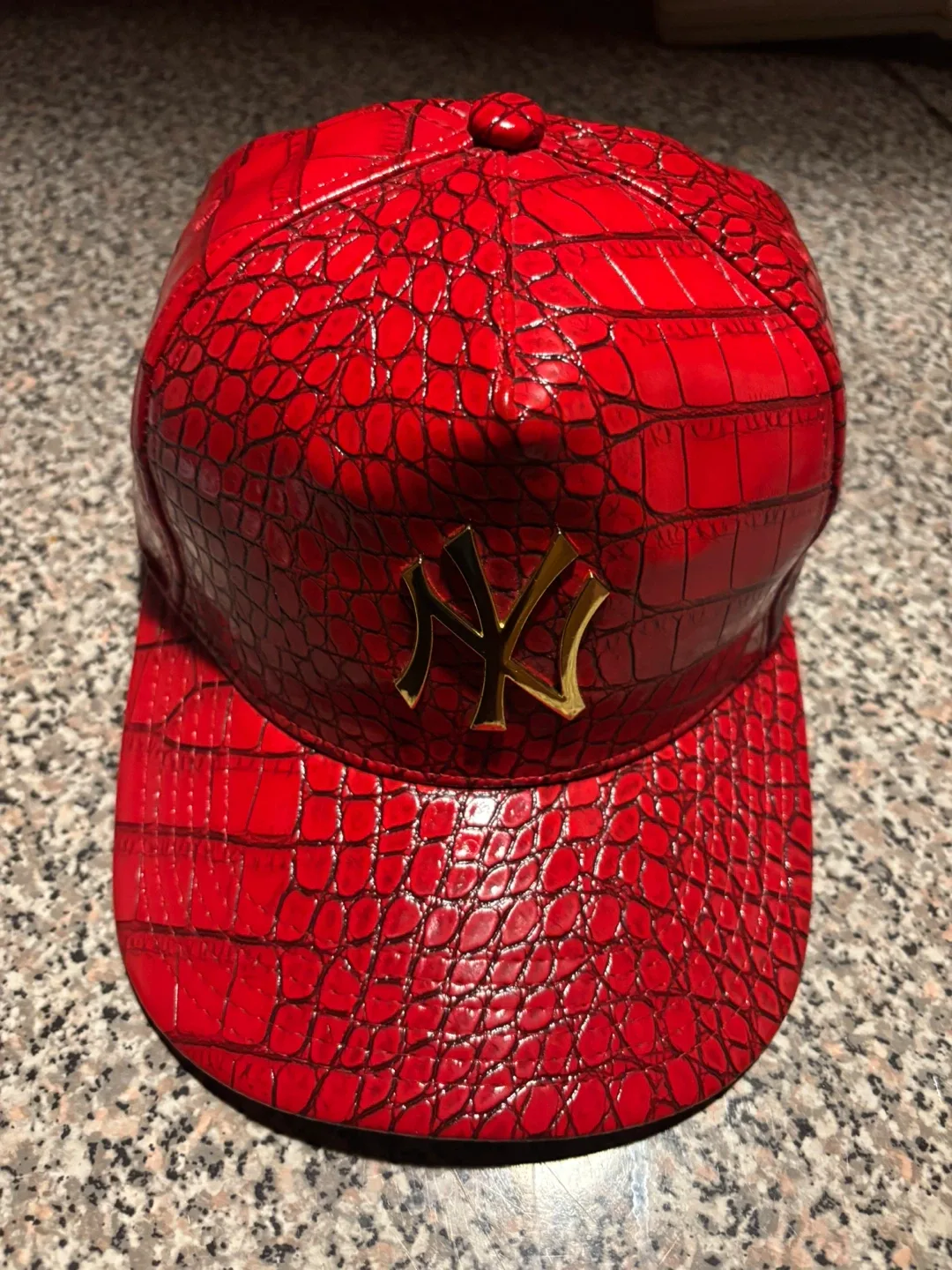 New Era Red Crocodile Print Baseball Cap - photo 3