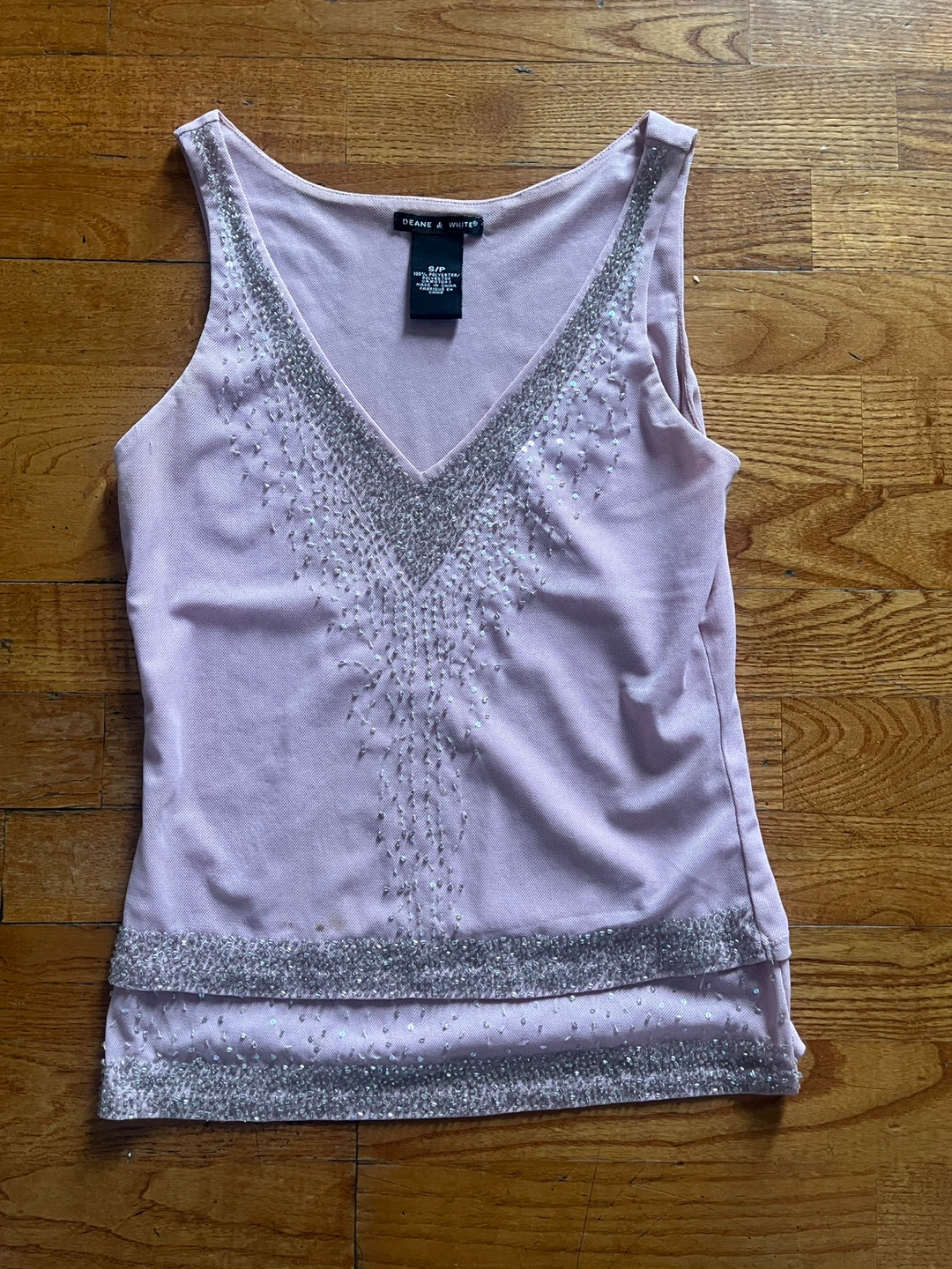 Deane & White beaded tank top S/P