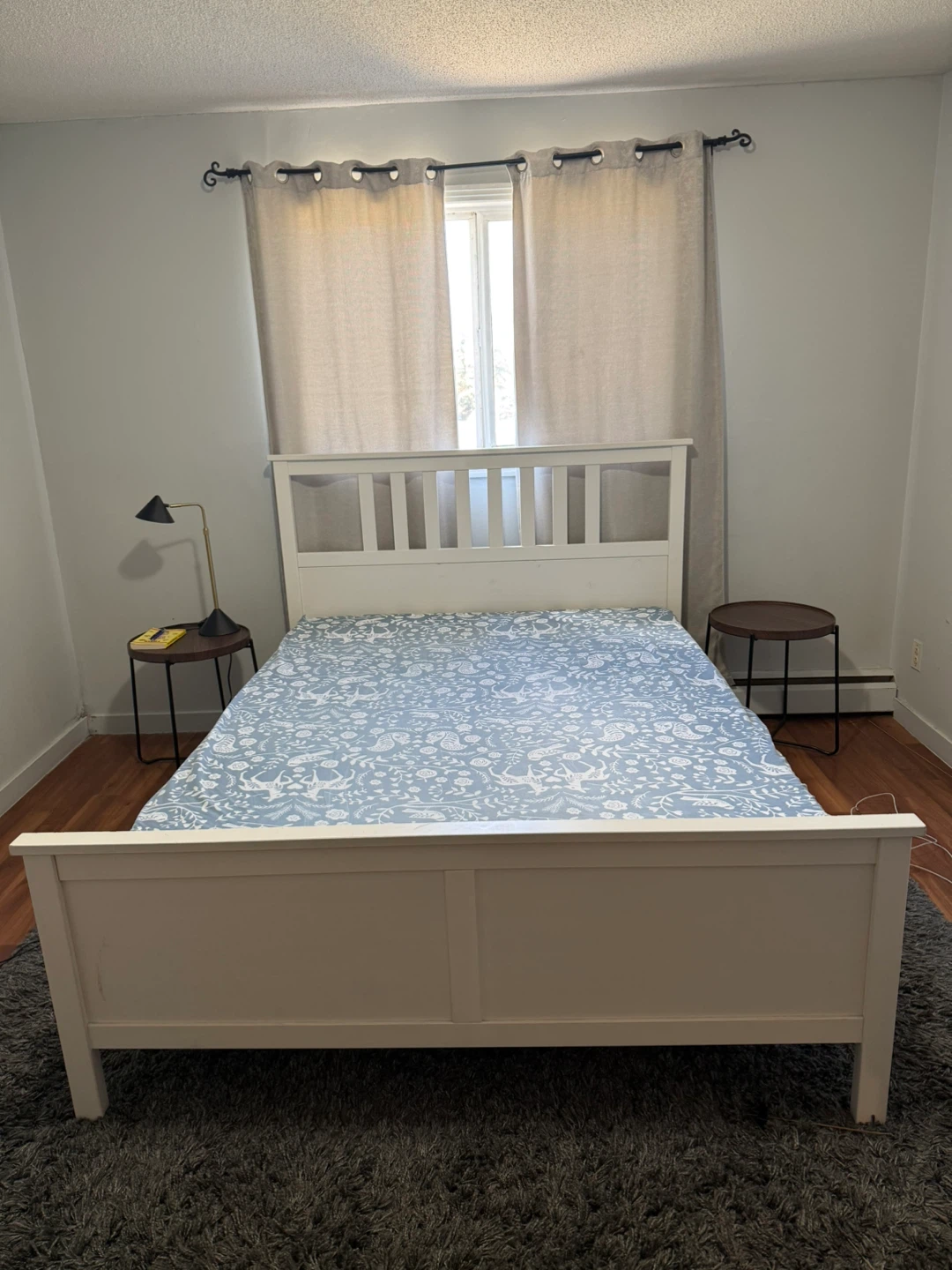 IKEA Queen Bed Frame + Slatted Base + Free Mattress