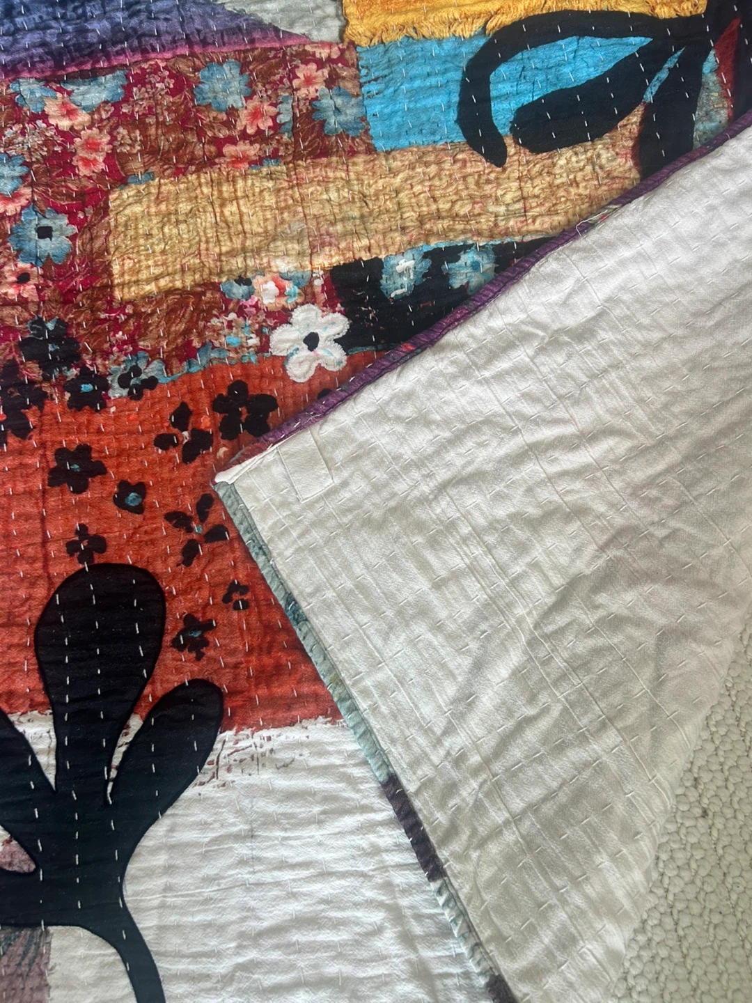 Urban Outfitters Quilted Wall Hanging Art Tapestry - photo 4