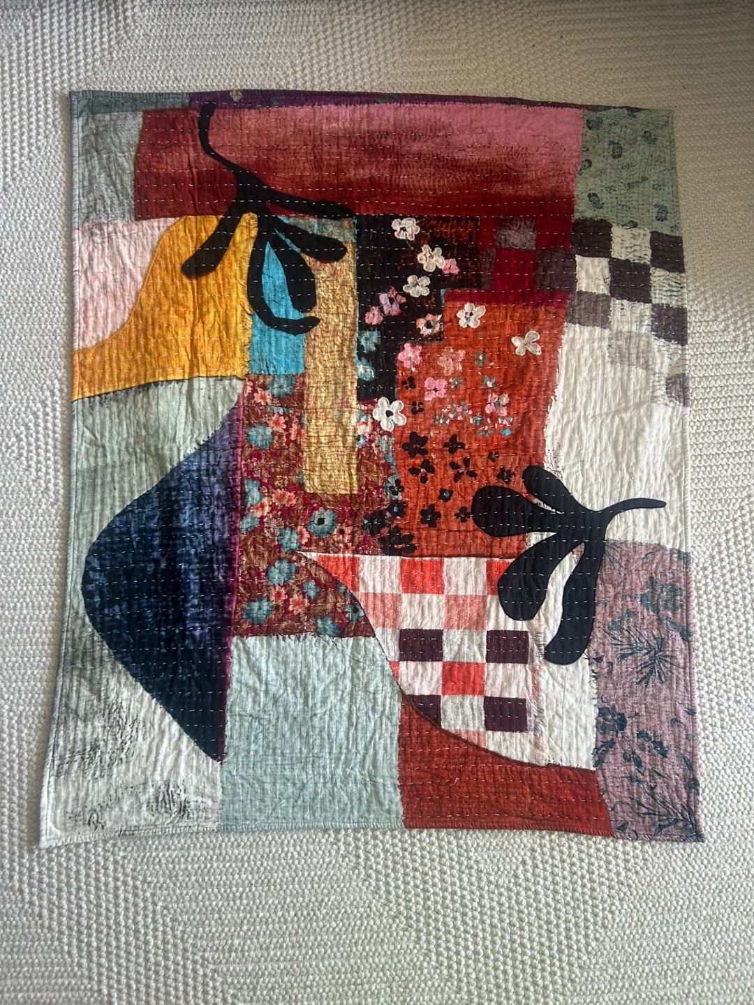 Urban Outfitters Quilted Wall Hanging Art Tapestry - photo 3